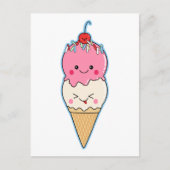 Cute Kawaii Ice Cream Briefkaart (Voorkant)
