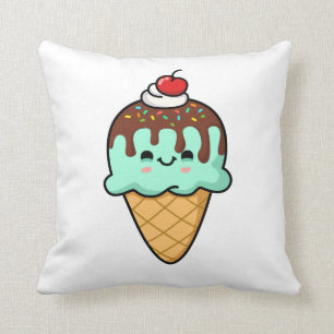 Cute Kawaii Ice Cream Cone Kussen