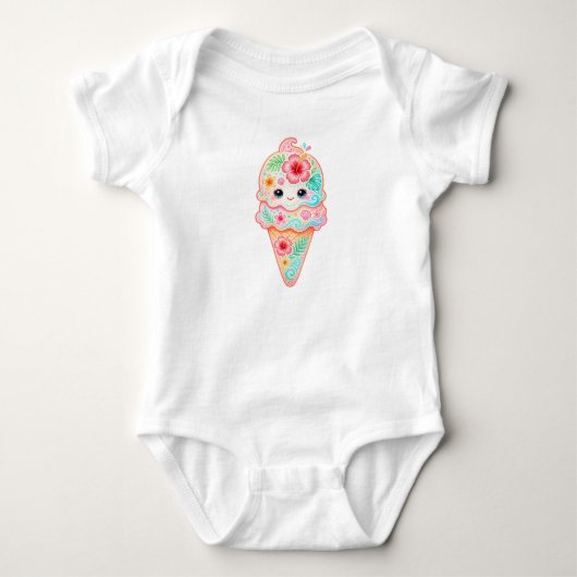 Cute Kawaii Ijsje Baby Body Romper (Voorkant)