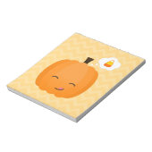 Cute Kawaii Jack o'Lantern en Candy Corn Notitieblok (Linkerzijde)