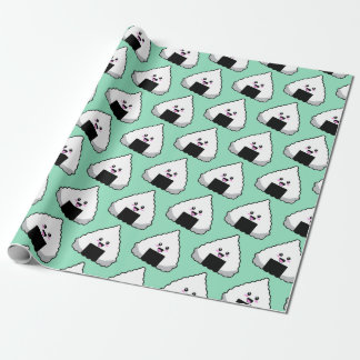 Cute Kawaii Japanese Onigiri Sushi Food Pattern Cadeaupapier