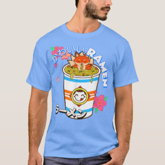 Cute Kawaii Japans Fox Ramen Bowl Kitsune Noodle T-shirt