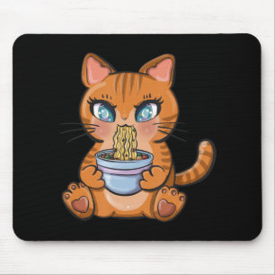 Cute Kawaii Japanse Anime Cat Ramen Gift Muismat