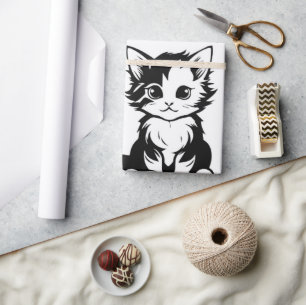 Cute Kawaii Japanse esthetische kat inpakpapier