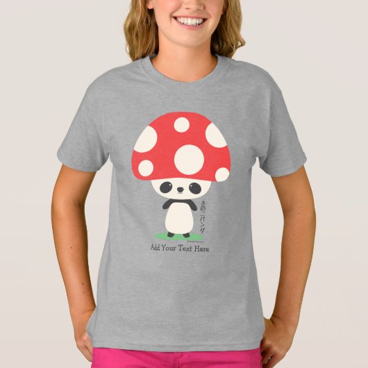 Cute Kawaii Japanse Kinoko Panda T-shirt (Voorkant)