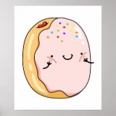 Cute Kawaii Jelly Donut Poster (Voorkant)