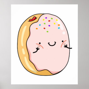 Cute Kawaii Jelly Donut Poster