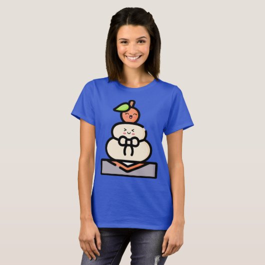Cute Kawaii Kagami Mochi T-shirt (Voorkant volledig)