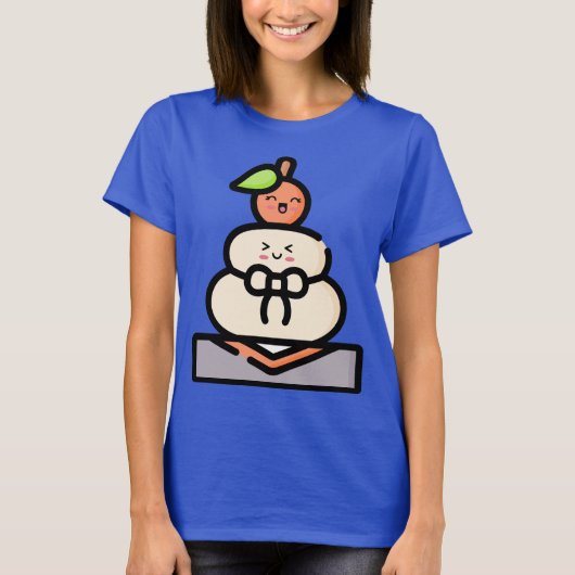 Cute Kawaii Kagami Mochi T-shirt (Voorkant)