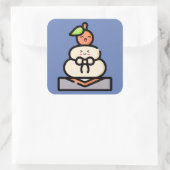 Cute Kawaii Kagami Mochi Vierkante Sticker (Tas)