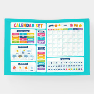 Cute Kawaii Kalender Set Spandoek