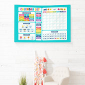 Cute Kawaii Kalender Set Spandoek (Insitu)