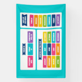 Cute Kawaii Kalender Set Spandoek (Verticaal)