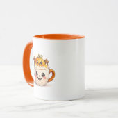 Cute Kawaii Karakter in een Beker Mok (Voorkant links)