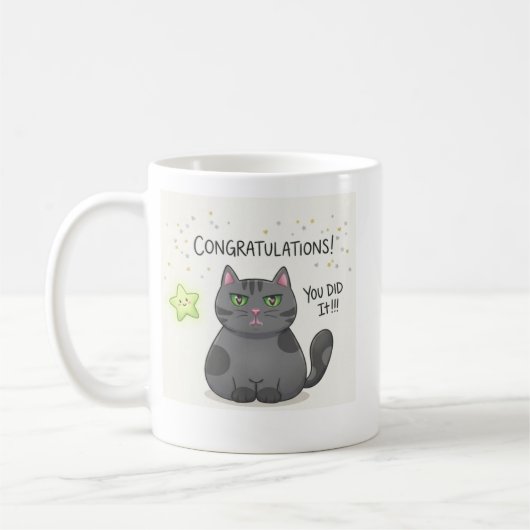 Cute Kawaii Kat Aesthetic Print Koffiemok (Links)