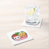 Cute Kawaii Kat Bento Box Kartonnen Onderzetters (Insitu)
