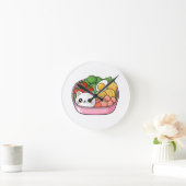 Cute Kawaii Kat Bento Box Ronde Klok (Huis)