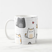 Cute Kawaii Kat Patroon Koffiemok (Links)