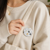 Cute Kawaii Kat Patroon Speld Ronde Button 5,7 Cm