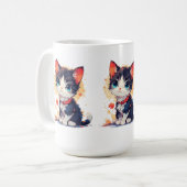 Cute Kawaii Kat voor Kat Liefhebbers Mok (Voorkant links)