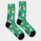 Cute Kawaii Katten & Kerst Decoratie Sokken (Rechts)