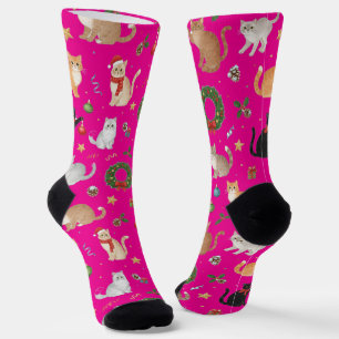 Cute Kawaii Katten & Kerst Decoratie Soks Sokken