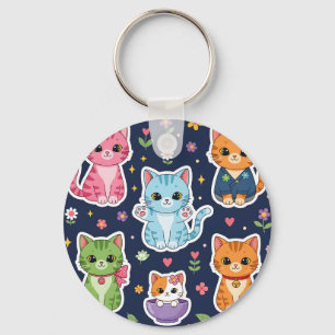 Cute Kawaii Katten Neko Grappige Kitten Kat Liefhe Sleutelhanger