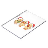 Cute Kawaii Kerst Eenden | Festieve Feestdagen Notitieboek (Linkerzijde)