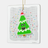 Cute Kawaii kerstboom Cartoon Keramisch Ornament (Links)
