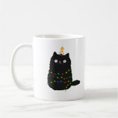 Cute Kawaii-kerstkat Koffiemok (Links)