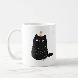 Cute Kawaii-kerstkat Koffiemok