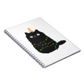 Cute Kawaii-kerstkat Notitieboek (Rechterzijde)