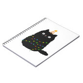 Cute Kawaii-kerstkat Notitieboek (Linkerzijde)