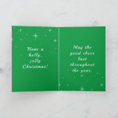 Cute Kawaii Kerstman Tennis Bal Kerstmis Glans Kaart (Binnen)