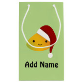 Cute Kawaii Kerstmis Mango Klein Cadeauzakje (Achterkant)