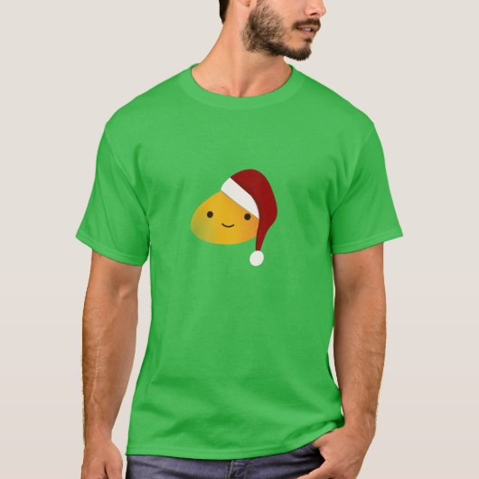 Cute Kawaii Kerstmis Mango T-shirt (Voorkant)