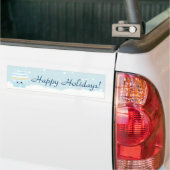 Cute Kawaii Kerstmis Snowflake cupcake Bumpersticker (Op Truck)