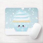 Cute Kawaii Kerstmis Snowflake cupcake Muismat (Met muis)