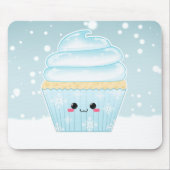 Cute Kawaii Kerstmis Snowflake cupcake Muismat (Voorkant)