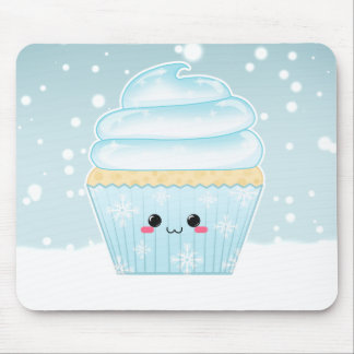 Cute Kawaii Kerstmis Snowflake cupcake Muismat
