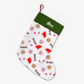 Cute Kawaii kerstpatroonopslag Kleine Kerstsok (Voorkant (Hangend))