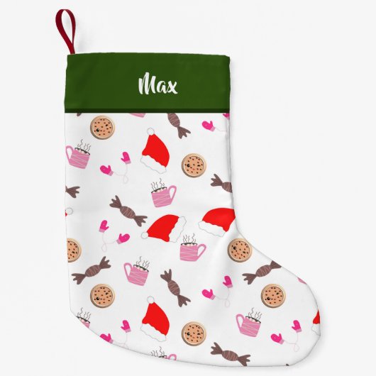 Cute Kawaii kerstpatroonopslag Kleine Kerstsok (Voorkant)
