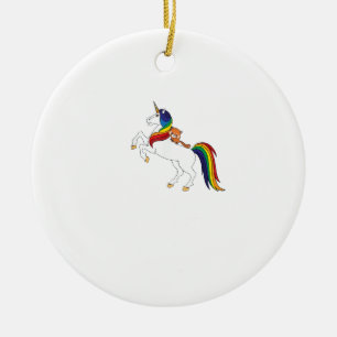 Cute Kawaii Kids Eenhoorn Rode Panda Liefhebber T- Keramisch Ornament