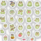 Cute Kawaii Kikker Sticker Pack (Voorkant)