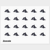 Cute Kawaii Killer Whale Ronde Sticker (Vel)