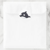 Cute Kawaii Killer Whale Ronde Sticker (Tas)
