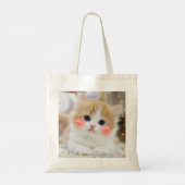 Cute Kawaii Kitten Blush Face Tote Tas (Achterkant)