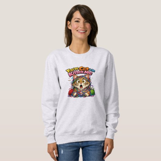 Cute Kawaii Kitten Cat Sweatshirt (Voorkant volledig)