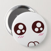 Cute Kawaii kitten emoji Ronde Button 4,0 Cm (Voorkant /achterkant)