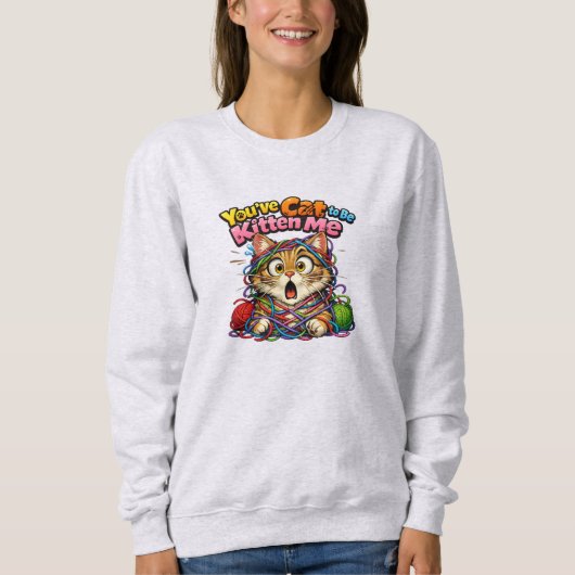 Cute Kawaii Kitten Kat Sweatshirt (Voorkant)